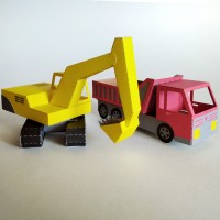 Lançados novos modelos de escavadeira e caminhão basculante