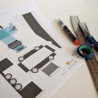 Modelos de semi-caminhão de papel para consultoria criativa