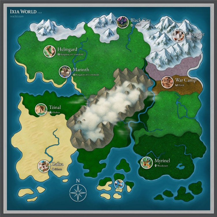 Mapa do Mundo de Ixia Mapa do Mundo de Ixia