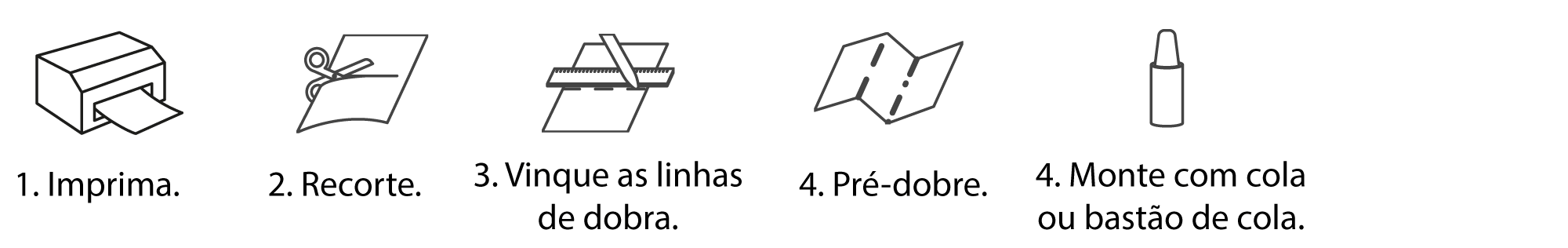 Etapas de montagem dos Art Cards